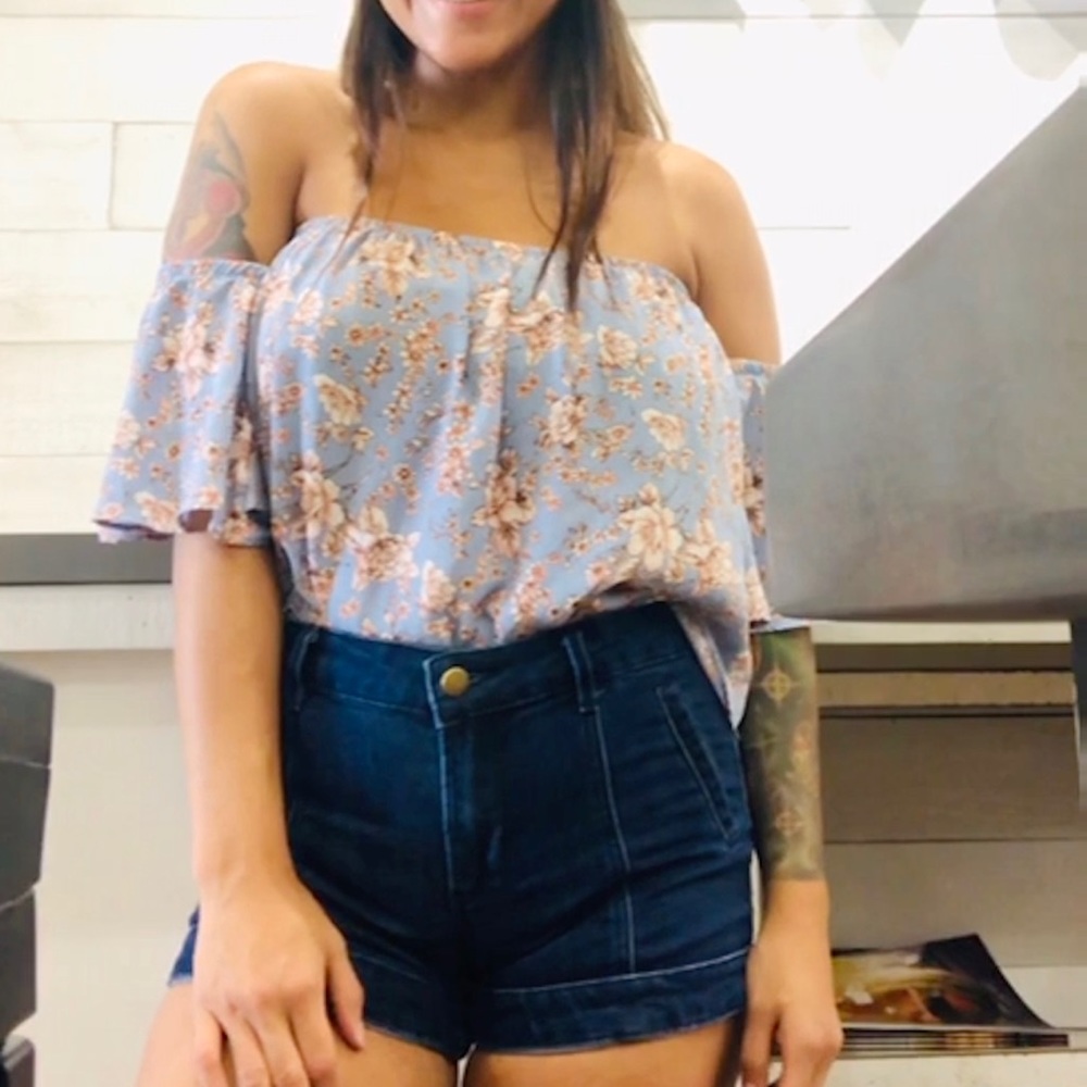 Off Shoulder Floral Top